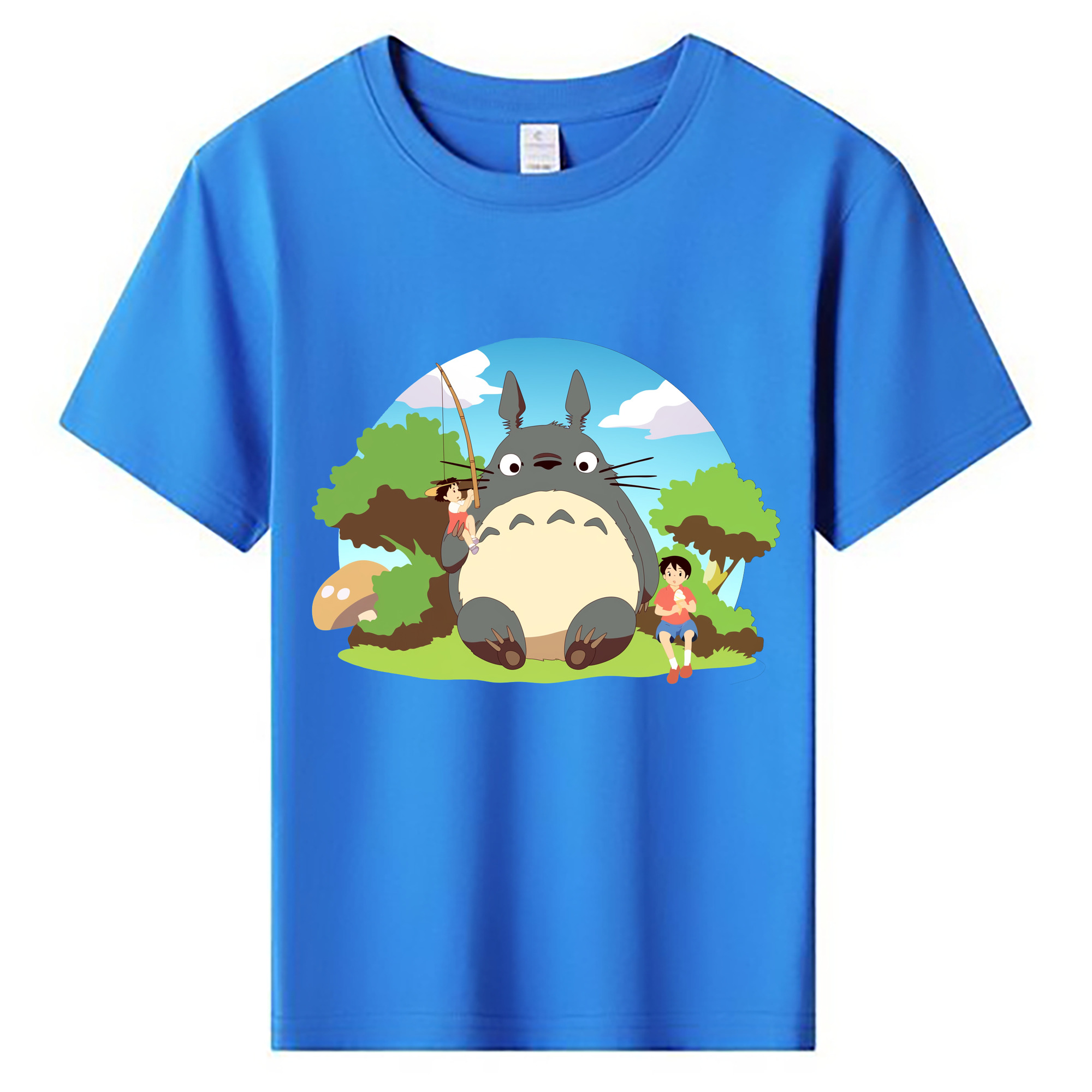（画像用） となりのトトロ 草壁メイ 草壁サツキ My Neighbor Totoro Satsuki Kusakabe Mei Kusakabe 綿100％キッズTシャツ（フロントプリント）